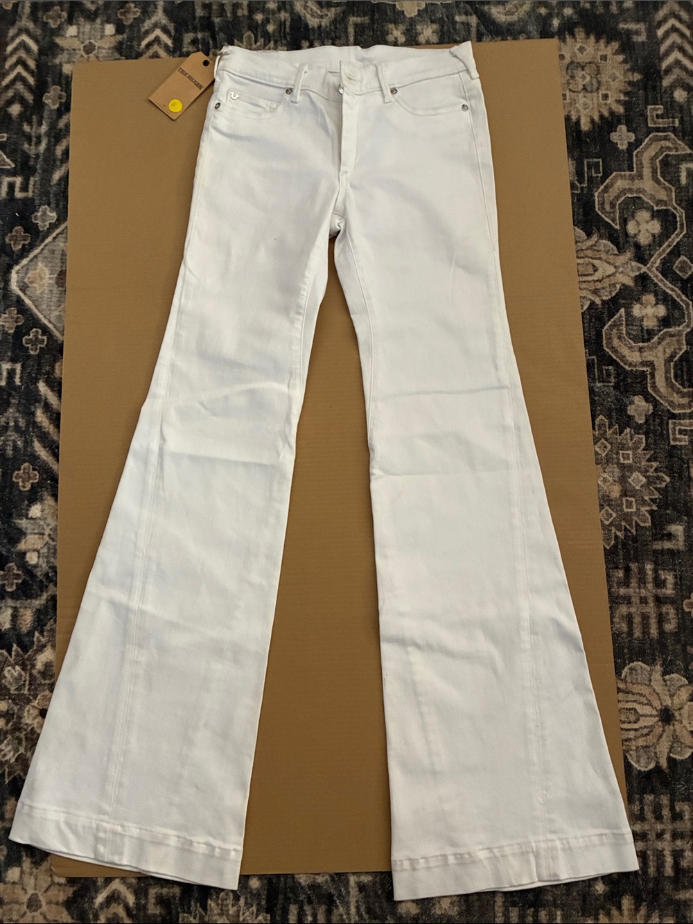 True Religion White Flared Jeans - Wide Leg